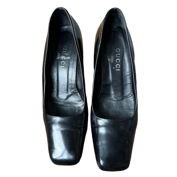 Gucci Back Leather Upper Blocks Heel Pumps  Size: 4.5 - Picture 3 of 14